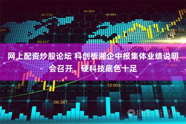网上配资炒股论坛 科创板湘企中报集体业绩说明会召开，硬科技底色十足