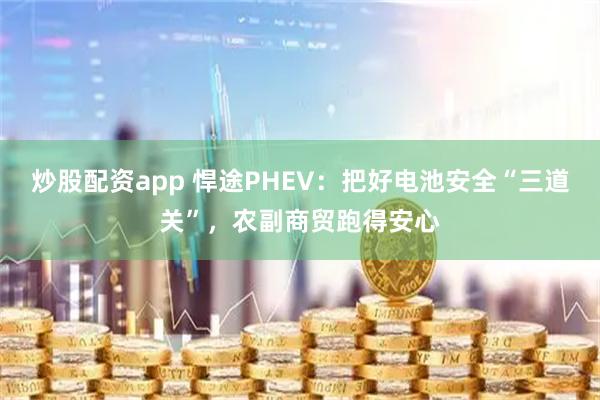 炒股配资app 悍途PHEV：把好电池安全“三道关”，农副商贸跑得安心